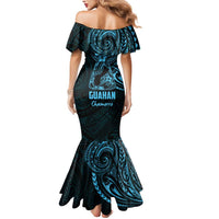 Blue Guam Latte Stone Tribal Tattoo Mermaid Dress Hafa Adai Six 7 One LT9 - Polynesian Pride