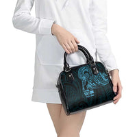 Blue Guam Latte Stone Tribal Tattoo Shoulder Handbag Hafa Adai Six 7 One