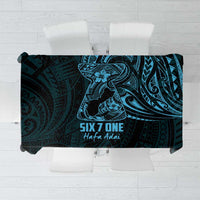 Blue Guam Latte Stone Tribal Tattoo Tablecloth Hafa Adai Six 7 One LT9 Blue - Polynesian Pride