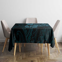 Blue Guam Latte Stone Tribal Tattoo Tablecloth Hafa Adai Six 7 One LT9 - Polynesian Pride