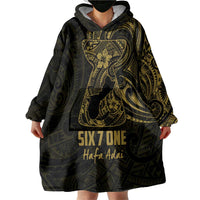 Gold Guam Latte Stone Tribal Tattoo Wearable Blanket Hoodie Hafa Adai Six 7 One LT9 - Polynesian Pride