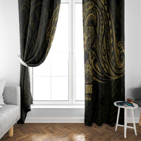 Gold Guam Latte Stone Tribal Tattoo Window Curtain Hafa Adai Six 7 One