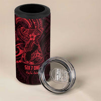 Oxblood Guam Latte Stone Tribal Tattoo 4 in 1 Can Cooler Tumbler Hafa Adai Six 7 One LT9 - Polynesian Pride