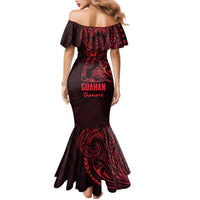 Oxblood Guam Latte Stone Tribal Tattoo Family Matching Mermaid Dress and Hawaiian Shirt Hafa Adai Six 7 One LT9 - Polynesian Pride