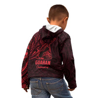 Oxblood Guam Latte Stone Tribal Tattoo Kid Hoodie Hafa Adai Six 7 One LT9 - Polynesian Pride