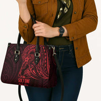 Oxblood Guam Latte Stone Tribal Tattoo Leather Bag Hafa Adai Six 7 One - Polynesian Pride