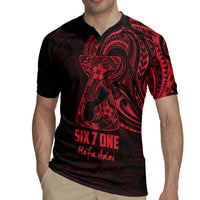 Oxblood Guam Latte Stone Tribal Tattoo Rugby Jersey Hafa Adai Six 7 One