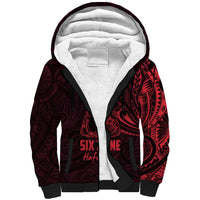 Oxblood Guam Latte Stone Tribal Tattoo Sherpa Hoodie Hafa Adai Six 7 One LT9 Unisex Oxblood - Polynesian Pride