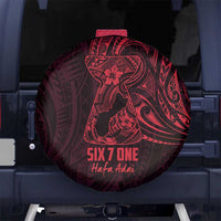 Oxblood Guam Latte Stone Tribal Tattoo Spare Tire Cover Hafa Adai Six 7 One LT9 No hole Oxblood - Polynesian Pride
