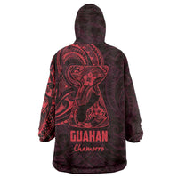 Oxblood Guam Latte Stone Tribal Tattoo Wearable Blanket Hoodie Hafa Adai Six 7 One LT9 - Polynesian Pride