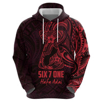 Oxblood Guam Latte Stone Tribal Tattoo Zip Hoodie Hafa Adai Six 7 One LT9 - Polynesian Pride