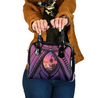 Guam Chamorro Artsy Shoulder Handbag Guahan Sunset Beach