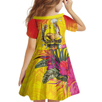 Papua New Guinea Cultural Tropical Flowers Family Matching Off Shoulder Maxi Dress and Hawaiian Shirt LT9 - Polynesian Pride