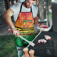 Hapi 45th Indipendens Dei Vanuatu Apron Yumi 1980 with Vanuatuan Beach Landscape - Polynesian Pride