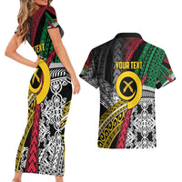 Vanuatu Proud to be Ni-van Personalised Couples Matching Short Sleeve Bodycon Dress and Hawaiian Shirt with Mutis En Atan Patterns LT9 - Polynesian Pride