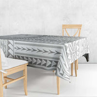 Polynesian White Sunday Tablecloth Lotu Tamaiti Melanesian Pattern - Polynesian Pride