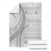 Tokelau White Sunday Blanket Lotu Tamaiti Ngatu Tokelau Feletoa Manulua LT9 - Polynesian Pride