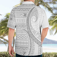 Tokelau White Sunday Hawaiian Shirt Lotu Tamaiti Ngatu Tokelau Feletoa Manulua LT9 - Polynesian Pride