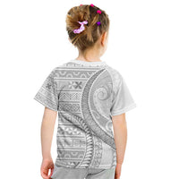 Tokelau White Sunday Kid T Shirt Lotu Tamaiti Ngatu Tokelau Feletoa Manulua LT9 - Polynesian Pride