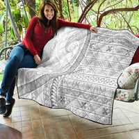 Tokelau White Sunday Quilt Lotu Tamaiti Ngatu Tokelau Feletoa Manulua LT9 - Polynesian Pride