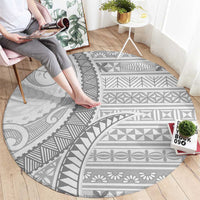 Tokelau White Sunday Round Carpet Lotu Tamaiti Ngatu Tokelau Feletoa Manulua LT9 - Polynesian Pride