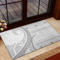 Tokelau White Sunday Rubber Doormat Lotu Tamaiti Ngatu Tokelau Feletoa Manulua LT9 - Polynesian Pride