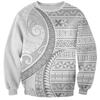 Tokelau White Sunday Sweatshirt Lotu Tamaiti Ngatu Tokelau Feletoa Manulua LT9 Unisex White - Polynesian Pride