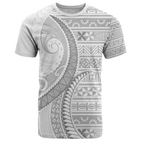 Tokelau White Sunday T Shirt Lotu Tamaiti Ngatu Tokelau Feletoa Manulua LT9 White - Polynesian Pride