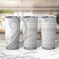 Tokelau White Sunday Tumbler Cup Lotu Tamaiti Ngatu Tokelau Feletoa Manulua LT9 - Polynesian Pride