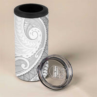 Tonga White Sunday 4 in 1 Can Cooler Tumbler Lotu Tamaiti Ngatu Tribal LT9 - Polynesian Pride