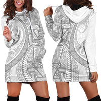 Tonga White Sunday Hoodie Dress Lotu Tamaiti Ngatu Tribal LT9 - Polynesian Pride