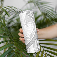 Tonga White Sunday Skinny Tumbler Lotu Tamaiti Ngatu Tribal LT9 - Polynesian Pride
