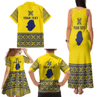 Niue Crab Personalised Family Matching Tank Maxi Dress and Hawaiian Shirt Niuean Hiapo Pattern LT9 - Polynesian Pride