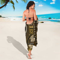 Vintage Samoa Siapo Mamanu Sarong Gold Samoan Tapa Motif - Polynesian Pride