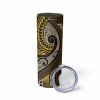Vintage Samoa Siapo Mamanu Skinny Tumbler Gold Samoan Tapa Motif LT9 - Polynesian Pride