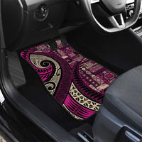 Vintage Samoa Siapo Mamanu Car Mats Pink Samoan Tapa Motif - Polynesian Pride