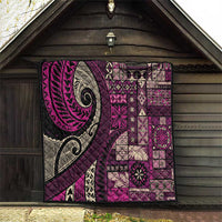 Vintage Samoa Siapo Mamanu Quilt Pink Samoan Tapa Motif - Polynesian Pride