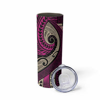 Vintage Samoa Siapo Mamanu Skinny Tumbler Pink Samoan Tapa Motif LT9 - Polynesian Pride
