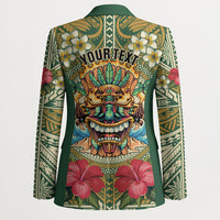 Hawaii Tiki Mask Personalized Blazer Mele Kalikimaka i Iulai!