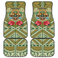 Hawaii Tiki Mask Personalized Car Mats Mele Kalikimaka i Iulai!