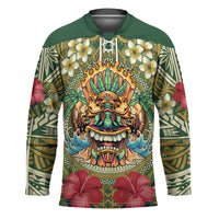 Hawaii Tiki Mask Personalized Hockey Jersey Mele Kalikimaka i Iulai!