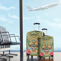 Hawaii Tiki Mask Luggage Cover Mele Kalikimaka i Iulai!