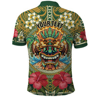 Hawaii Tiki Mask Personalized Polo Shirt Mele Kalikimaka i Iulai!