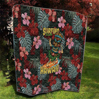 Hawaii Tiki Surfing Quilt Mele Kalikimaka i Iulai!