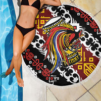Papua New Guinea Bird Drum Beach Blanket Papuan Batik Motif LT9 - Polynesian Pride