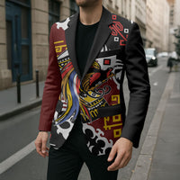 Personalised Papua New Guinea Bird Drum Blazer Papuan Batik Motif LT9 - Polynesian Pride