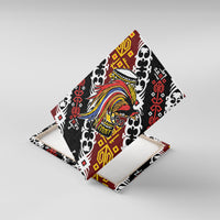 Papua New Guinea Bird Drum Canvas Wall Art Papuan Batik Motif LT9 With Frame Black - Polynesian Pride