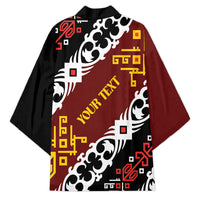 Personalised Papua New Guinea Bird Drum Kimono Papuan Batik Motif LT9 - Polynesian Pride