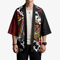 Personalised Papua New Guinea Bird Drum Kimono Papuan Batik Motif LT9 - Polynesian Pride