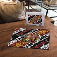 Papua New Guinea Bird Drum Puzzle Papuan Batik Motif LT9 - Polynesian Pride